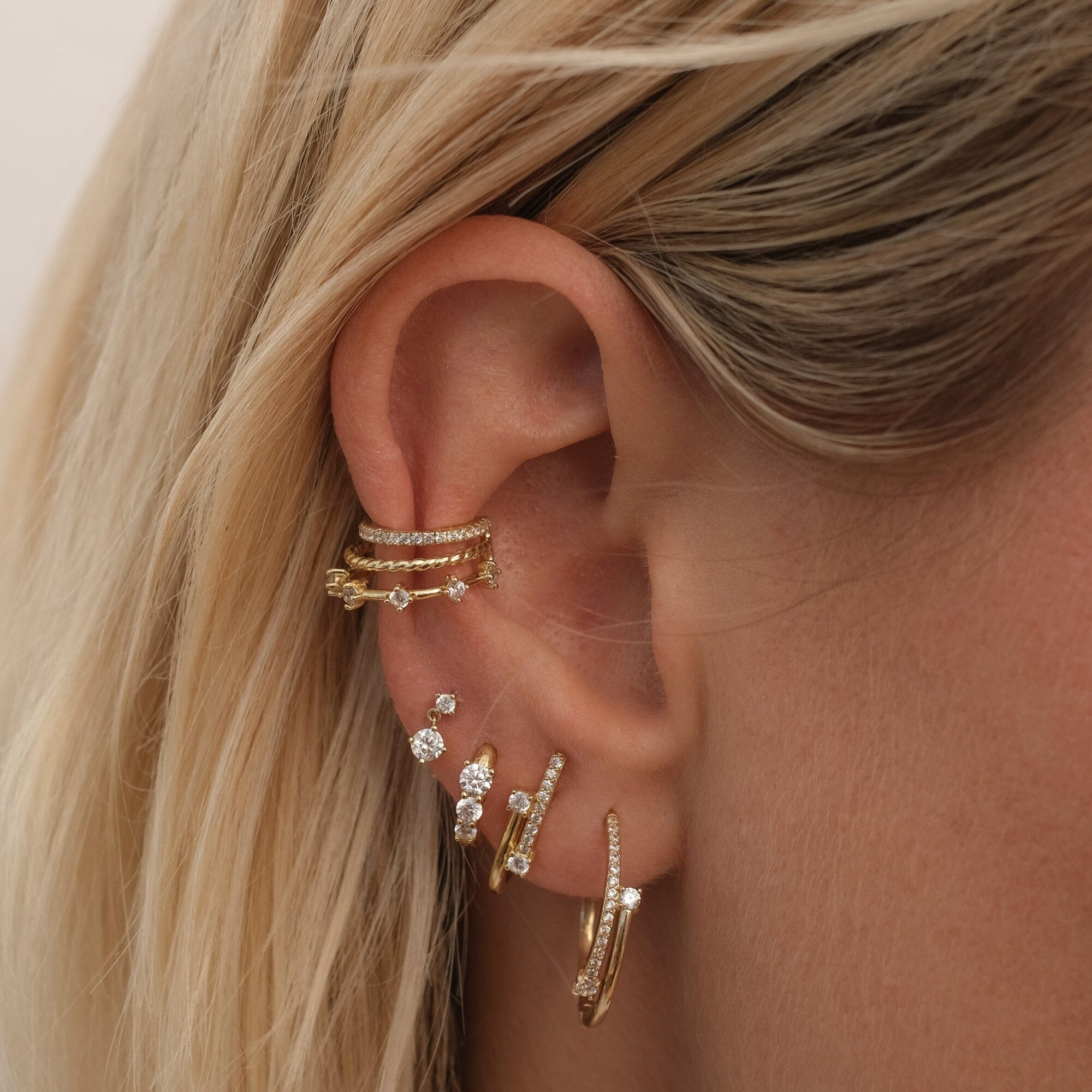 Vintage Gold Stud Earrings Set | Women Stud Earring Set Pink - Vintage Gold  Plated - Aliexpress